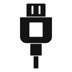 Broken phone cable icon. Simple illustration of broken phone cable vector icon for web design isolated on white background