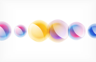 Abstract background - glass shiny transprent hexagon shapes overlapping eath other. Vector Illustration For Wallpaper, Banner, Background, Card, Book Illustration, landing page