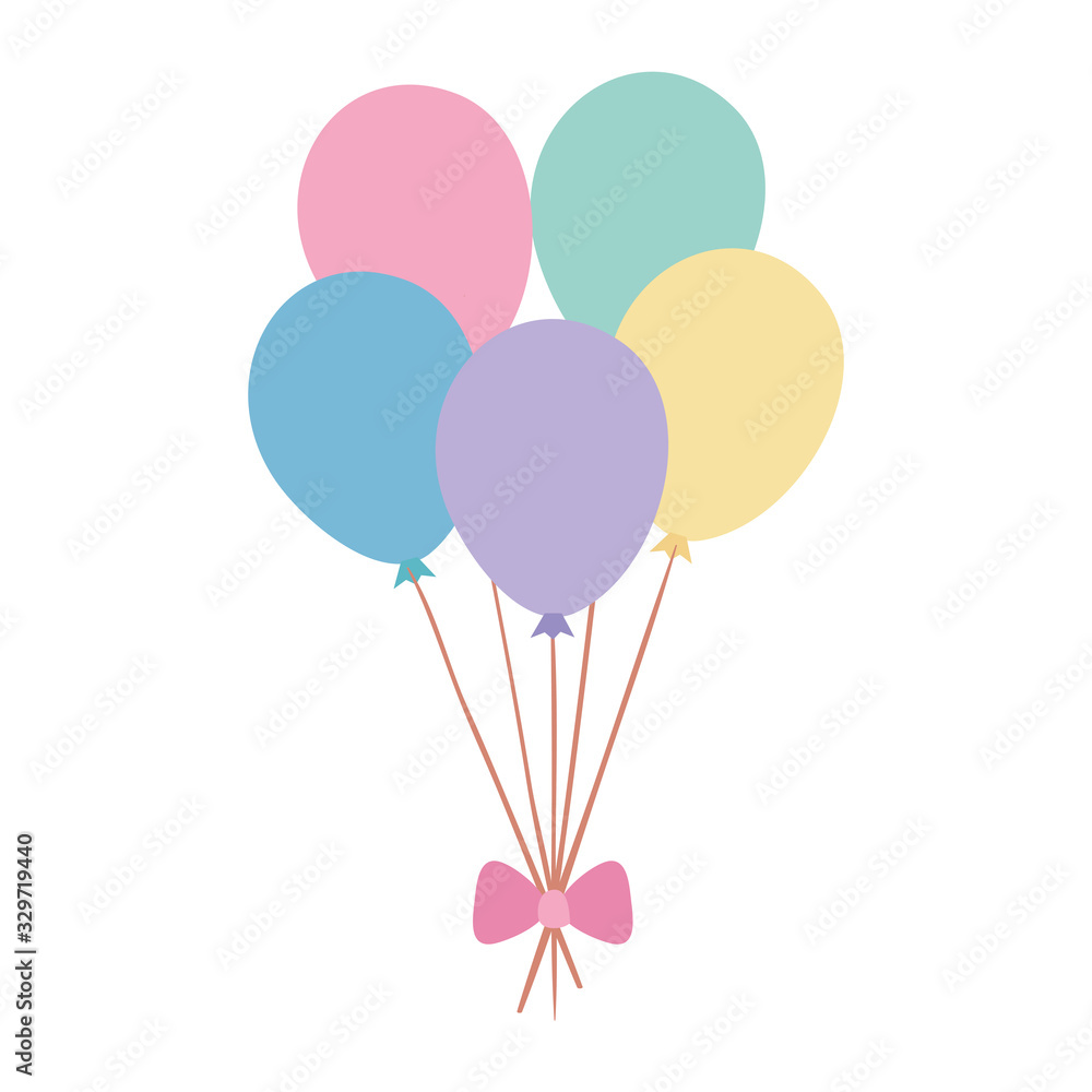 Canvas Prints balloons helium decoration isolated icon vector illustration design