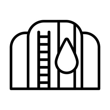 Oil Tanks , Line Style Icon