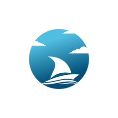 Fototapeta na wymiar boat logo template