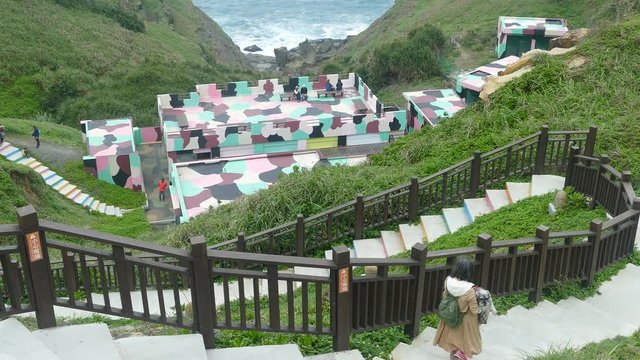 The beautiful coast of Tingtao Camp in Bitoujiao, Taiwan
