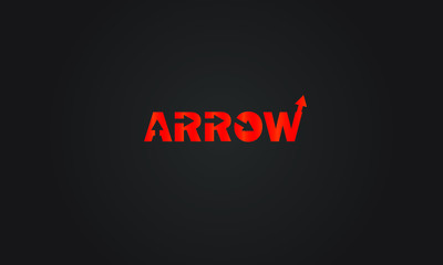 Fototapeta na wymiar Arrow logo template. Typography business logo icon design template..