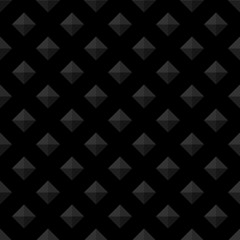 Abstract black seamless pattern background with diamond shapes.