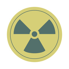 nuclear symbol caution isolated icon