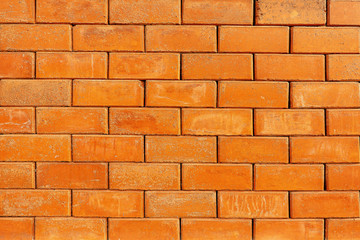 close up red brick wall textured background