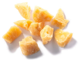 Parmesan pieces, paths, top