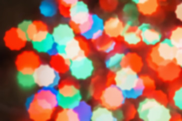 Nature light background- bokeh christmas. Illuminated decor