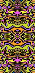 Colorful Symmetrical Repeating Pattern Tile