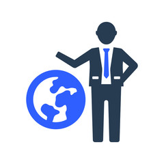 Worldwide business icon
