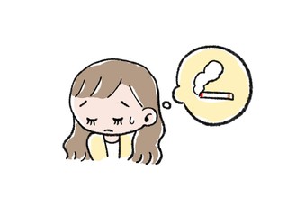 女性　タバコ　イラスト