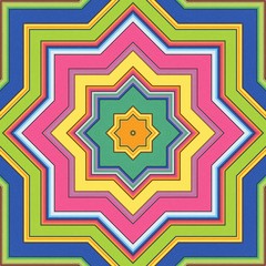 Allover Repeating Pattern Color Block Tile