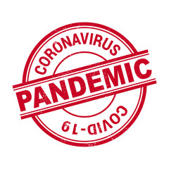 Coronavirus stamp. Red logo pandemic. Cornavirus covid19 alert