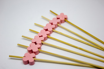 Food desserts on a white background sent to sell in the hotel are business oriented.