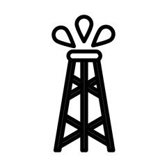 oil extraction , line style icon