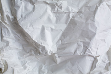 White colour and Grey colour crumpled paper texture background, Gradient tone, Close up shot