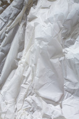 White colour and Grey colour crumpled paper texture background, Gradient tone, Close up shot