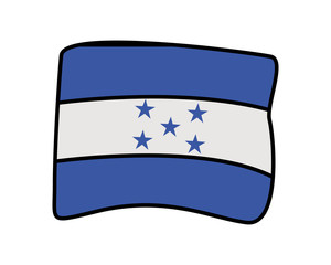 honduras flag country isolated icon