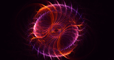 3D rendering abstract round light background