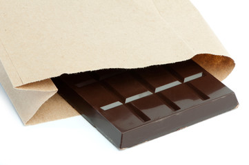 Chocolate bar in packaging