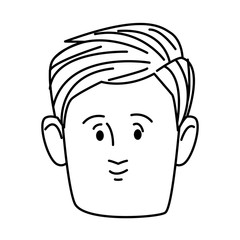 young man head avatar character