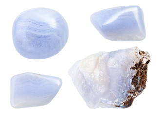 set of Sapphirine (Blue Lace Agate) gemstones