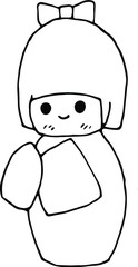 Japanese wooden doll 