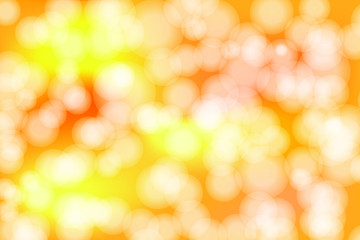 Fototapeta na wymiar Beautiful orange blur abstract of bokeh effect for autumn and spring concept background