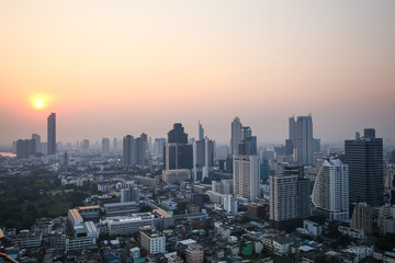Bangkok Panorama von einer Rooftop-Bar