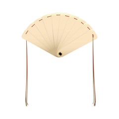 ひな祭りの小道具の無地の檜扇