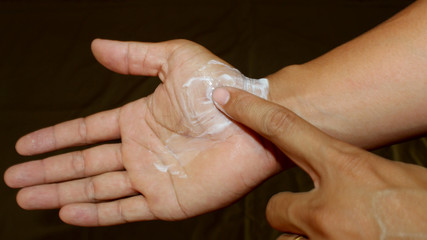 Take care of your body skin. Health and beauty concept. Top view. Copy space.