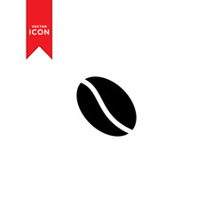 Coffee Bean icon vector. Coffee bean logo icon. Flat design style on trendy icon.