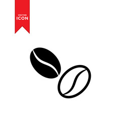 Coffee Bean icon vector. Coffee bean logo icon. Flat design style on trendy icon.