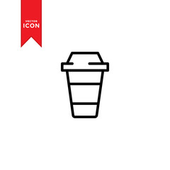 Coffee cup icon vector. Cup of tea design icon.. Trendy flat design style on white background.