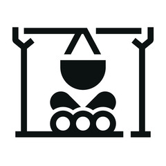 Campfire black icon on white background