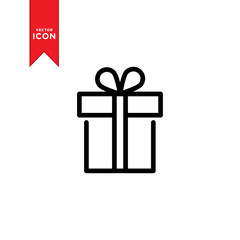 Gift icon vector. Gift symbol icon. Simple design on trendy icon.
