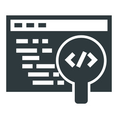 Fototapeta premium programming black icon on white background