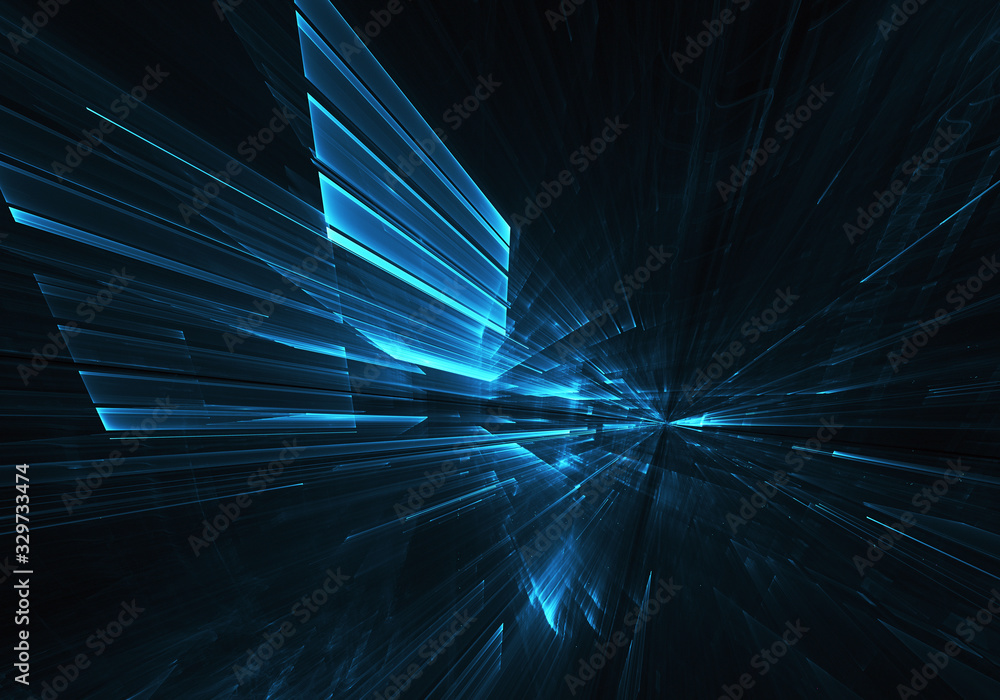 Poster fractal background for use in creativity and design projects. technological fractal. abstract 3d ill