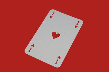 playing cards ace of hearts, good sign
