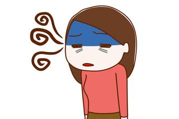 体調が悪く気怠い女性