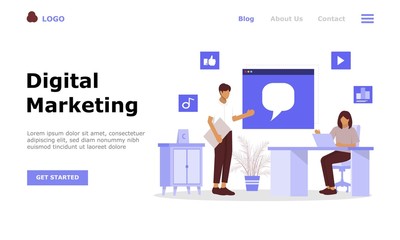 Digital Marketing Strategy Vector Illustration Concept, Suitable for web landing page, ui,  mobile app, editorial design, flyer, banner, and other related occasion