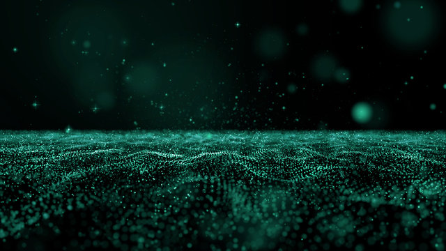 wave sparkle and light particle background