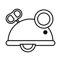 mouse mechanic toy flat style icon