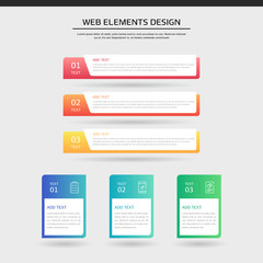 Gradient web element design set