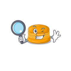 Orange macaron in Smart Detective picture character design