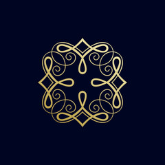 luxury ornament logo template