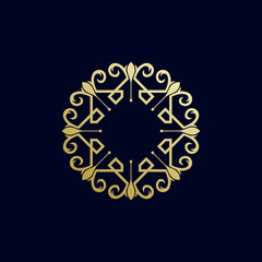 Fototapeta na wymiar luxury ornament logo template