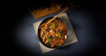 A real Polish 'Bigos,'after an old recipe with dried plums and wine.