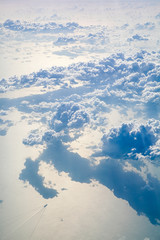 blue sky with white clouds