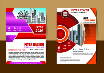 Business abstract vector template Brochure design cover modern layout annual report poster flyer in A4 with colorful triangles geometric shapes for tech science market with light background